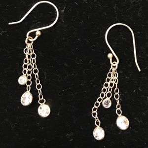 Silpada CZ and silver earrings